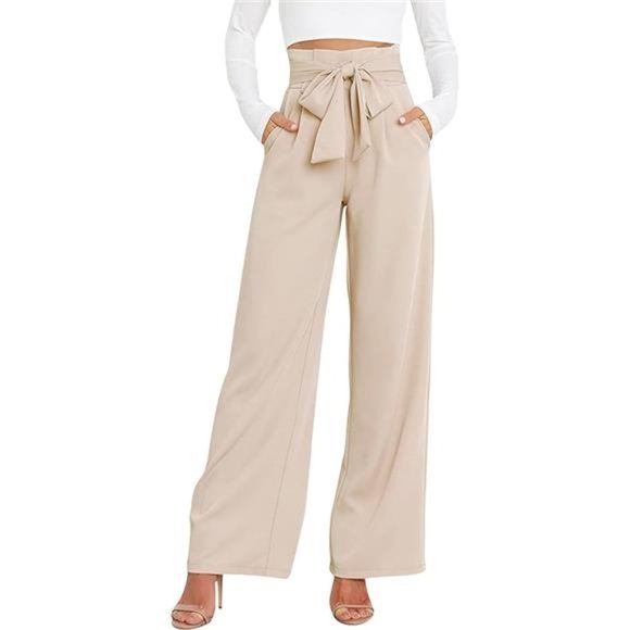 High Waist Wide Leg Pants for Women Business Casual Outfits Dress Pants - Picture 7 of 7